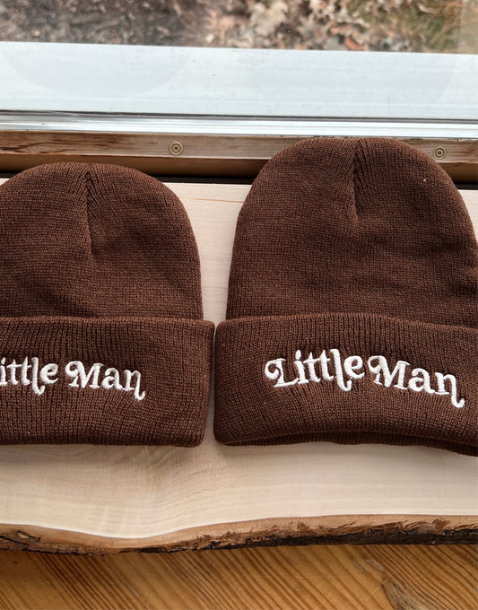 Little Man Beanie - Brown