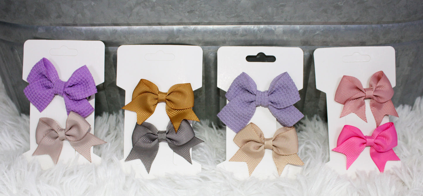 2pc Clip In Bow Set