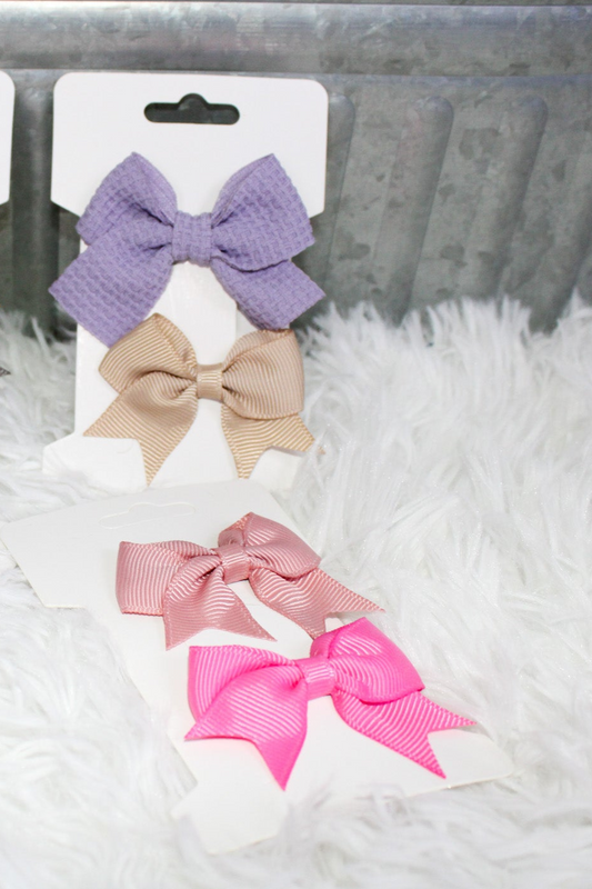 2pc Clip In Bow Set