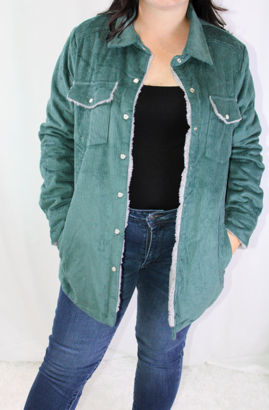 Corduroy Sherpa-Lined Jacket