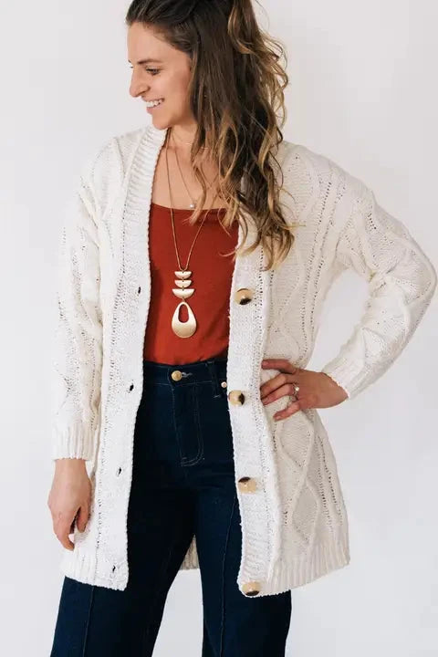 Iva Cable Knit Cardigan