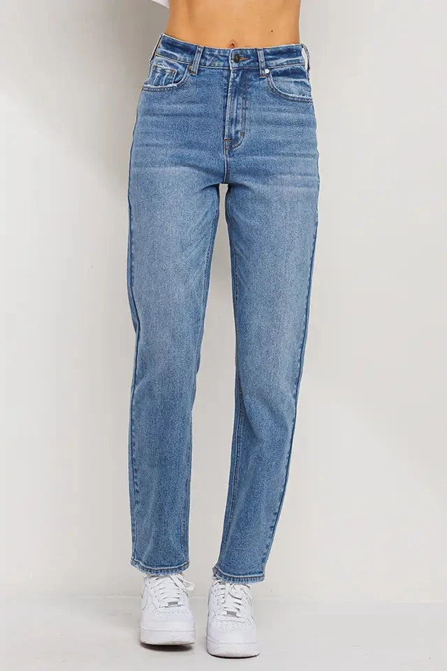 High Rise Tapered Mom Jeans