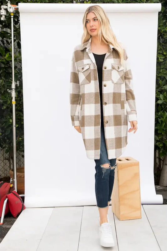 Taylor Plaid Long Shacket