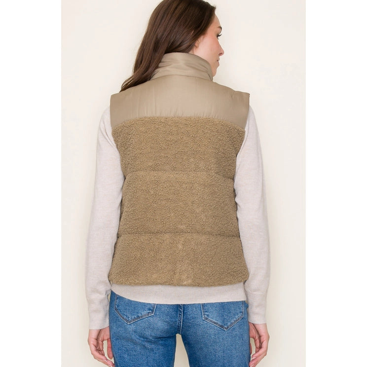 Polar Collar Zip Up Vest